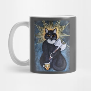 The Protector - Saintly Cat Painting Mug